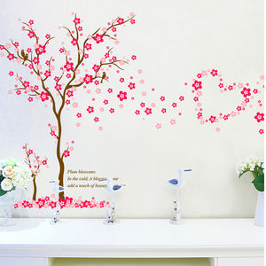ウォールステッカー　木　桃の木 　ウォールステッカー　花　　wall sticker 恋愛運アップするウォールペーパー 壁紙　シールタイプ　壁紙シール　 壁ステッカー　模様替え　リビング　子供部屋インテリア　雑貨