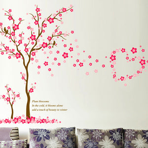ウォールステッカー　木　桃の木 　ウォールステッカー　花　　wall sticker 恋愛運アップするウォールペーパー 壁紙　シールタイプ　壁紙シール　 壁ステッカー　模様替え　リビング　子供部屋インテリア　雑貨