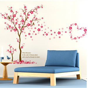 ウォールステッカー　木　桃の木 　ウォールステッカー　花　　wall sticker 恋愛運アップするウォールペーパー 壁紙　シールタイプ　壁紙シール　 壁ステッカー　模様替え　リビング　子供部屋インテリア　雑貨
