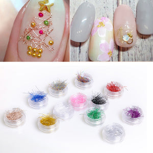 ネイル　糸　極細糸 カットタイプ 各種　繊維　糸　ワイヤーアート　セーター風ネイル/ネイルアート/アートアクセサリー/ネイルパーツ/メタルスタッズ/メタルパーツ/ネイルネイル用品