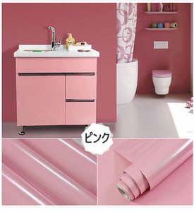 リメイクシート 60 x 500 cm　ピンク　高品質 防水加工　はがせるシール 家具　冷蔵庫ステッカー　家具リフォーム　リフォーム補修　ウォールステッカー壁紙防水粘着シートトイレ キッチン 家具 小物 補修年末年始 引越し 賃貸OK！楽天通販