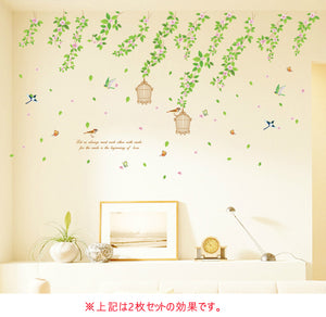 ウォールステッカー 木 鳥かご 植物　英字 wallsticker 大きサイズ 壁飾り 春　壁紙シールインテリアシール 北欧 オシャレ 誕生日 diy 壁紙 身長計 子供 アニマル 窓 風景 動物キッチン スイッチ  星 鳥 魚 音符  階段【nlife_d19】