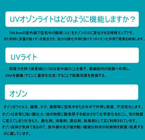 送料無料　紫外線UVライト  空気清浄　ダニ駆除　 適用面積~15畳　UV 除菌 ライト 99.99％オゾン抗菌・除菌消臭機能付き 遠隔操作 定時機能 15秒安全遅延起動 室内用 梅雨や雪の日や曇り日に適用　【coolbed_d19】
