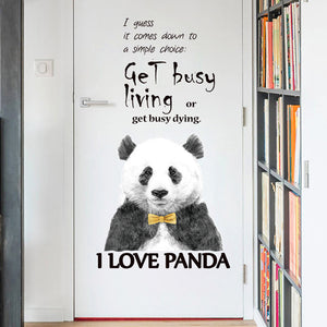 ウォールステッカー パンダモノトーンPanda 壁紙 北欧 シールきれいに剥がせる  パンダ ウォールシール ウォールペーパー 部屋飾り　子供部屋　トイレ　リビング 窓 冷蔵庫 ステッカー賃貸 マンション 店舗 内装 賃貸OK！ 即納