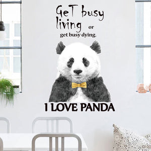ウォールステッカー パンダモノトーンPanda 壁紙 北欧 シールきれいに剥がせる  パンダ ウォールシール ウォールペーパー 部屋飾り　子供部屋　トイレ　リビング 窓 冷蔵庫 ステッカー賃貸 マンション 店舗 内装 賃貸OK！ 即納