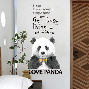 ウォールステッカー パンダモノトーンPanda 壁紙 北欧 シールきれいに剥がせる  パンダ ウォールシール ウォールペーパー 部屋飾り　子供部屋　トイレ　リビング 窓 冷蔵庫 ステッカー賃貸 マンション 店舗 内装 賃貸OK！ 即納