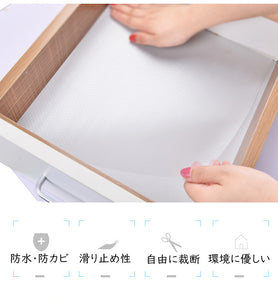 シェルフライナー キッチンシート 戸棚シート防水 EVA製透明なマット　食器棚用　台所用 滑り止めシート透明多用途　撥水 防汚棚板シート ノンスリップマットライナー　防湿マット汚れ防止シート滑りにくい 接着剤なし 裁断可能サイズ45×200cm【new_d19】