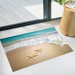 ウォールステッカー海 砂浜　3Dビーチ壁紙シール　 ビーチオーシャン壁紙  ウォールステッカー床 トリックアート   だまし絵 ウォールステッカー 北欧 ウォールステッカー トイレウォールステッカー 英字 植物 グリーン 壁紙ウォールステッカーおしゃれ
