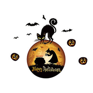 ウォールステッカーハロウィン カボチャ 猫のバルーン 死神 パーティー飾り付け/ 子供部屋/ 装飾 おしゃれ 壁紙 はがせる 剥がせる 壁紙/  ハロウィンパーティー/ お店/ はがせる/ 賃貸/ コウモリ/お城/ 蜘蛛/コウモリ/