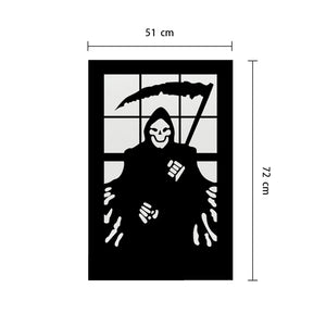 ウォールステッカーハロウィン 死神　モノクロ  HALLOWEEN 　怨霊　ハロウィン　壁紙　装飾　怖い　恐怖　ウォールペーパー　シール　 壁紙 はがせる 剥がせる 壁紙/子供部屋/ 装飾 おしゃれ