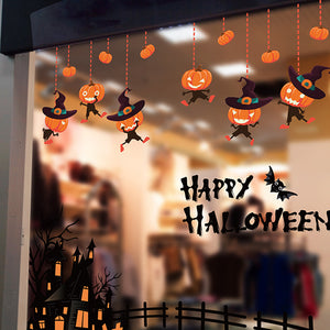 ウォールステッカーハロウィン  カボチャ お城  パーティー飾り付け/ 子供部屋/ 装飾 おしゃれ 壁紙 はがせる 剥がせる 壁紙/ ハロウィンパーティー/ お店/ はがせる/ 賃貸/ 動物/ハロウイン/ お城/ 蜘蛛/コウモリ/ハロウィン 衣装/