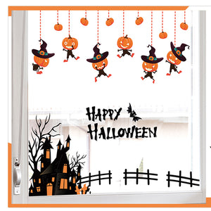 ウォールステッカーハロウィン  カボチャ お城  パーティー飾り付け/ 子供部屋/ 装飾 おしゃれ 壁紙 はがせる 剥がせる 壁紙/ ハロウィンパーティー/ お店/ はがせる/ 賃貸/ 動物/ハロウイン/ お城/ 蜘蛛/コウモリ/ハロウィン 衣装/