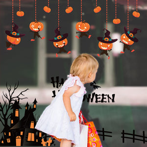 ウォールステッカーハロウィン  カボチャ お城  パーティー飾り付け/ 子供部屋/ 装飾 おしゃれ 壁紙 はがせる 剥がせる 壁紙/ ハロウィンパーティー/ お店/ はがせる/ 賃貸/ 動物/ハロウイン/ お城/ 蜘蛛/コウモリ/ハロウィン 衣装/