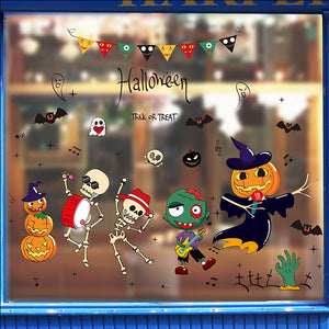ハロウィンウォールステッカー パーティ ハッピー かぼちゃ キッズ シール 壁紙 ポスター/ 子供部屋/ 装飾 おしゃれ 壁紙 はがせる 剥がせる 壁紙/ ハロウィンパーティー/ お店/ はがせる/ 賃貸/ お城/ 蜘蛛/コウモリ/ハロウィン 衣装/
