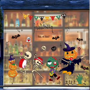 ハロウィンウォールステッカー パーティ ハッピー かぼちゃ キッズ シール 壁紙 ポスター/ 子供部屋/ 装飾 おしゃれ 壁紙 はがせる 剥がせる 壁紙/ ハロウィンパーティー/ お店/ はがせる/ 賃貸/ お城/ 蜘蛛/コウモリ/ハロウィン 衣装/