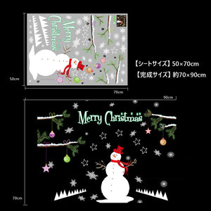 ウォールステッカー クリスマス雪の結晶 シール式　雪だるま ウォールステッカー サンダ 窓飾り 壁紙 雪だるま クリスマス 装飾 壁飾り 雪花 Merry Christmas 雑貨 装飾クリスマス店舗　ショーウィンドウカッティングシートウィンドウディスプレイ