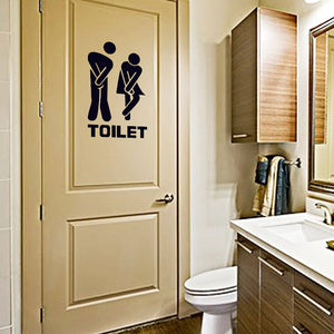 ウォールステッカー トイレ用 toilet  ウォールペーパー 壁紙 ウォールシール トイレ サイン (1枚)ウォールステッカー 英文トイレシール ウォールステッカー