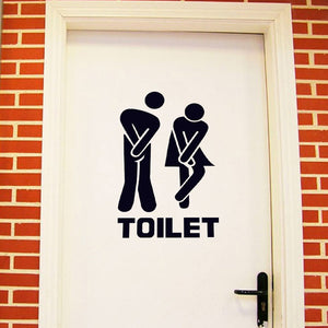 ウォールステッカー トイレ用 toilet  ウォールペーパー 壁紙 ウォールシール トイレ サイン (1枚)ウォールステッカー 英文トイレシール ウォールステッカー