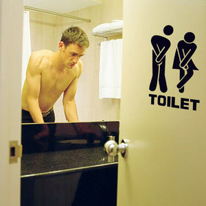 ウォールステッカー トイレ用 toilet  ウォールペーパー 壁紙 ウォールシール トイレ サイン (1枚)ウォールステッカー 英文トイレシール ウォールステッカー