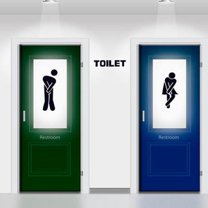 ウォールステッカー トイレ用 toilet  ウォールペーパー 壁紙 ウォールシール トイレ サイン (1枚)ウォールステッカー 英文トイレシール ウォールステッカー