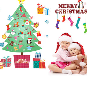 ウォールステッカー クリスマスツリー ウォールステッカー 英字 Merry christmasサンタクロース雪花 クリスマスプレゼント クリスマスデコレーション 子供部屋 店舗用 カラフル シール ウォールペーパー 環境保護 おしゃれ はがせる インテリア雑貨 賃貸OK【endsale_18】