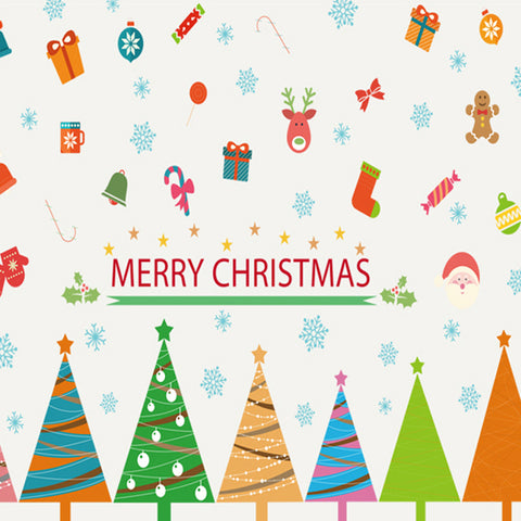 ウォールステッカークリスマス　 Merry christmas クリスマスシール　壁紙シール　ウォールステッカー　クリスマス飾り　おしゃれ　飾り付け　インテリア　パーティー　イベント　デパート　ショーウインドウ　店舗　クリスマスツリー