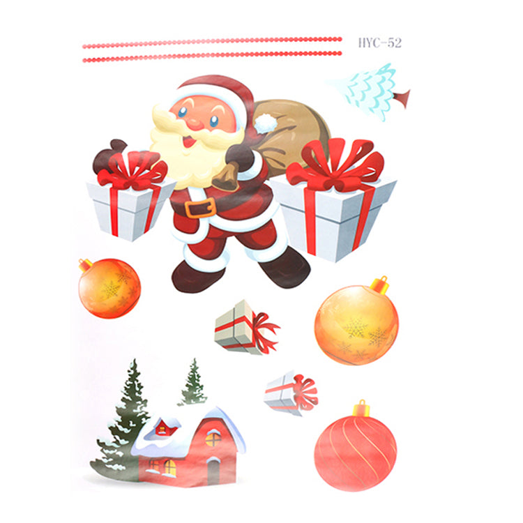 ウォールステッカー サンタクロース Merry christmas クリスマスツリー ウォールステッカー クリスマス インテリア 店舗用 クリスマス 飾り サンタ 雪だる　サンタクロース 壁飾り ドア 玄関 サンタ デコレーション