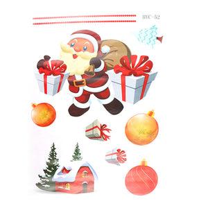 ウォールステッカー サンタクロース Merry christmas クリスマスツリー ウォールステッカー クリスマス インテリア 店舗用 クリスマス 飾り サンタ 雪だる　サンタクロース 壁飾り ドア 玄関 サンタ デコレーション