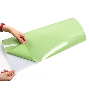 壁紙　リメイクシート　若緑色　60×500cm　リフォーム 張り紙 ウォールシール 家具リメイクシート 壁紙シール 壁紙シート リフォーム　補修 防水加工　粘着シートトイレ キッチン 家具 小物 補修 賃貸OK！　あす楽 楽天通販