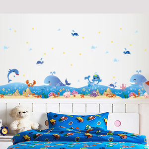 ウォールステッカー  いるか 海 シール式 装飾 おしゃれ 壁紙 はがせる 剥がせる カッティングシート wall sticker 雑貨 ガラス 窓 DIYシールきれいに剥がせる子供部屋 デコ 幼稚園 保育園　トイレ　リビング 窓 冷蔵庫 ステッカー 賃貸OK！