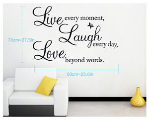 送料無料 ウォールステッカー 英文 文字 英字  フォント 英語　Live Love laugh　タイポグラフィ　ウォールステッカー アルファベット 北欧 シール 壁紙インテリア　雑貨ステッカー英文　はがせる 名言　貼ってはがせる  ウォールステッカー 賃貸OK！