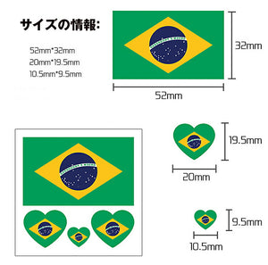 世界の国旗 世界の国旗 フェイスシール  タトゥーシール　32枚セット　バー　水泳競技/水泳大会応援　ディスコ　デコレーション パーティー イベント 異なる国の国旗フェイスシール　60*60mm　オシャレな世界の国旗柄も32カ国取り揃えています！