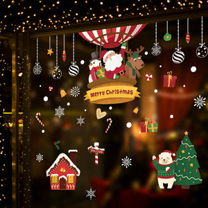 ウォールステッカー サンタクロース Merry christmas クリスマスツリー ウォールステッカー クリスマス インテリア 店舗用 クリスマス 飾り サンタ 雪だる　サンタクロース 壁飾り ドア 玄関 サンタ デコレーション北欧 シール おしゃれ送料無料