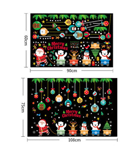 送料無料　ウォールステッカー クリスマス オーナメントやクリスマスツリー ウォールステッカー 英字 Merry christmas クリスマスツリー・プレゼント ガラスステッカー店舗　ショーウィンドウ　カッティングシートウィンドウディスプレイ【endsale_18】