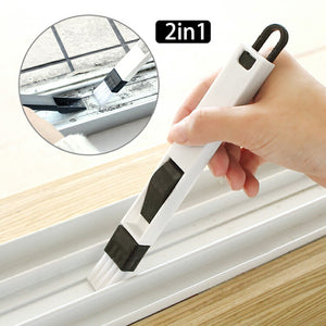 送料無料　多機能ブラシ　お掃除サッシブラシ　６点セット　水切りワイパー　溝ブラシ ブラシ 掃除ブラシ  掃除道具 溝掃除 窓サッシ  窓溝 隙間 キーボ ード等掃除ブラシ　みぞすっきりサッシブラシ 除電ブラシ　静電気防止　大掃除に大人気！【clean_d19】