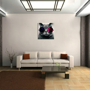 【猫開運絵】アートパネル猫　絵画　装飾　絵画　 猫 かわいい 絵画 完成品　横50cm×縦50cm　玄関　装飾　インテリア　絵画ファブリックパネル　おしゃれ 壁掛け 絵 引っ越し祝い　恩師　お世話になった方　母の日　プレゼント　 【nlife_d19】