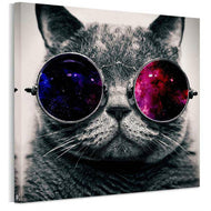 【猫開運絵】アートパネル猫　絵画　装飾　絵画　 猫 かわいい 絵画 完成品　横50cm×縦50cm　玄関　装飾　インテリア　絵画ファブリックパネル　おしゃれ 壁掛け 絵 引っ越し祝い　恩師　お世話になった方　母の日　プレゼント　 【nlife_d19】
